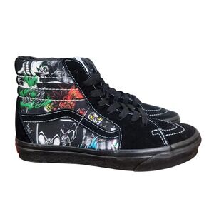 Vans Sk8-Hi Disney Villains Mens 7.5 Black Suede‎ Skateboarding Sneakers Shoes